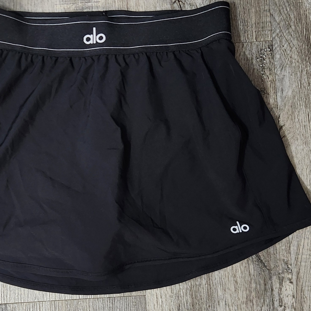 ALO Yoga Match Point Tennis Skirt Black - Picture 11 of 14